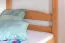 Etagenbett für Kinder 90 x 200 cm | Massivholz: Buche | Natur Lackiert | umbaubar in 2 Einzelbetten | inkl. Rollroste Abbildung
