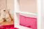 Hochbett für Kinder 90 x 200 cm | Massivholz: Buche | Weiß Lackiert | umbaubar in Einzelbett | Premium-Qualität | inkl. Rollrost Abbildung
