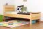 Kinderbett 90 x 200 cm | Massivholz: Kiefer | Natur Lackiert Abbildung