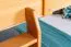 Etagenbett mit Stauraum / 2 Schubladen für Jugendliche 90 x 200 cm | Massivholz: Buche | Natur Lackiert | umbaubar in 2 Einzelbetten | Premium-Qualität | inkl. Rollroste Abbildung