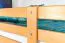 Stockbett für Jugendliche 140 x 190 cm | Massivholz: Buche | Natur Lackiert | umbaubar in 2 Einzelbetten | inkl. Rollroste Abbildung