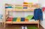 Etagenbett für Kinder 90 x 200 cm | Massivholz: Buche | Natur Lackiert | umbaubar in 2 Einzelbetten | inkl. Rollroste Abbildung