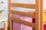 Hochbett für Kinder 90 x 200 cm | Massivholz: Buche | Natur Lackiert | umbaubar in Einzelbett | Premium-Qualität | inkl. Rollrost Abbildung