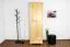 Kleiderschrank | 2 Drehtüren | 4 Fächer | 1 Schublade | mit Kleiderstange | 65 cm breit | Massivholz | Farbe: Natur Abbildung