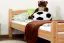 Kinderbett 80 x 200 cm | Massivholz: Buche | Natur Lackiert Abbildung