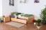 Kinderbett 90 x 200 cm mit Ausziehbett/Bettkasten 90 x 190 cm als Gästebett | Massivholz: Buche | Natur Lackiert | inkl. 2. Liegeplatz 90 x 190 cm ausziehbar und 2 Rollrost Abbildung