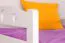 Etagenbett + Ausziehbett für Kinder 90 x 200 cm | Massivholz: Buche | Weiß Lackiert | inkl. Bettkasten | umbaubar in 2 Einzelbetten | inkl. Rollroste Abbildung