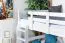 Breites Massivholz Stockbett für Kinder und Jugendliche | Matratzenmaß: 160 x 190 cm | Weiß Lackiert | umbaubar in 2 Einzelbetten | Premium-Qualität | inkl. Rollroste Abbildung