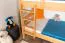 Stockbett für Kinder 90 x 200 cm | Massivholz: Buche | Natur Lackiert | umbaubar in 2 Einzelbetten | inkl. Rollroste Abbildung