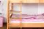 Etagenbett für Kinder 90 x 200 cm | Massivholz: Buche | Natur Lackiert | umbaubar in 2 Einzelbetten | inkl. Rollroste Abbildung