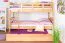 Etagenbett + Ausziehbett für Kinder 90 x 200 cm | Massivholz: Buche | Natur Lackiert | inkl. Bettkasten | umbaubar in 2 Einzelbetten | inkl. Rollroste Abbildung