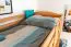 Hochbett für Kinder 90 x 190 cm | Massivholz: Buche | Natur Lackiert | umbaubar in Einzelbett | Premium-Qualität | inkl. Rollrost Abbildung