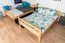 Stockbett für Jugendliche 140 x 190 cm | Massivholz: Buche | Natur Lackiert | umbaubar in 2 Einzelbetten | inkl. Rollroste Abbildung
