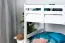 Stockbett für Kinder 120 x 190 cm | Massivholz: Buche | Weiß Lackiert | umbaubar in 2 Einzelbetten | inkl. Rollroste Abbildung