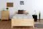 Kinderbett 100 x 200 cm | Massivholz: Kiefer | Natur Lackiert Abbildung