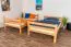 Stockbett für Kinder 120 x 190 cm | Massivholz: Buche | Natur Lackiert | umbaubar in 2 Einzelbetten | inkl. Rollroste Abbildung