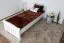 Bettrahmen für Kinder / Kinderbett 80 x 200 cm | Massivholz: Buche | Weiß Lackiert Abbildung