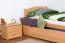 Kinderbett 90 x 200 cm mit Ausziehbett/Bettkasten 90 x 190 cm als Gästebett | Massivholz: Buche | Natur Lackiert | inkl. 2. Liegeplatz 90 x 190 cm ausziehbar und 2 Rollrost Abbildung