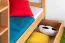 90 x 200 cm Etagenbett mit Stauraum / 2 Schubladen für Kinder Massivholz: Buche | Natur Lackiert | umbaubar in 2 Einzelbetten | Premium-Qualität | inkl. Rollroste Abbildung
