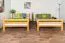 Stockbett für Jugendliche 140 x 200 cm | Massivholz: Buche | Natur Lackiert | umbaubar in 2 Einzelbetten | inkl. Rollroste Abbildung