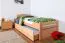 Kinderbett 90 x 200 cm mit Ausziehbett/Bettkasten 90 x 190 cm als Gästebett | Massivholz: Buche | Natur Lackiert | inkl. 2. Liegeplatz 90 x 190 cm ausziehbar und 2 Rollrost Abbildung