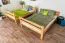 Stockbett für Jugendliche 140 x 200 cm | Massivholz: Buche | Natur Lackiert | umbaubar in 2 Einzelbetten | inkl. Rollroste Abbildung