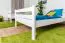 Stockbett für Kinder 120 x 190 cm | Massivholz: Buche | Weiß Lackiert | umbaubar in 2 Einzelbetten | inkl. Rollroste Abbildung