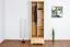 Kleiderschrank | 2 Drehtüren | 4 Fächer | 1 Schublade | mit Kleiderstange | 65 cm breit | Massivholz | Farbe: Natur Abbildung