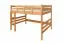 Stockbett für Jugendliche 140 x 190 cm | Massivholz: Buche | Natur Lackiert | umbaubar in 2 Einzelbetten | inkl. Rollroste Abbildung