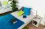 Stockbett für Kinder 120 x 190 cm | Massivholz: Buche | Weiß Lackiert | umbaubar in 2 Einzelbetten | inkl. Rollroste Abbildung