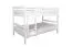 Stockbett für Kinder 120 x 190 cm | Massivholz: Buche | Weiß Lackiert | umbaubar in 2 Einzelbetten | inkl. Rollroste Abbildung