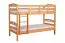 Etagenbett für Kinder 90 x 200 cm | Massivholz: Buche | Natur Lackiert | umbaubar in 2 Einzelbetten | inkl. Rollroste Abbildung