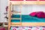 Etagenbett + Ausziehbett für Kinder 90 x 200 cm | Massivholz: Buche | Natur Lackiert | inkl. Stauraum/Ausziehbett | umbaubar in 2 Einzelbetten | inkl. Rollroste Abbildung