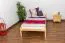 Kinderbett 90 x 200 cm | Massivholz: Kiefer | Natur Lackiert Abbildung