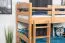 Stockbett für Kinder 90 x 190 cm | Massivholz: Buche | Natur Lackiert | umbaubar in 2 Einzelbetten | inkl. Rollroste Abbildung