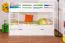 Etagenbett + Ausziehbett für Kinder 90 x 200 cm | Massivholz: Buche | Weiß Lackiert | inkl. Bettkasten | umbaubar in 2 Einzelbetten | inkl. Rollroste Abbildung
