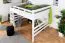 Doppelbett-Hochbett 120 x 190 cm | Massivholz: Buche | Natur Lackiert | umbaubar in Einzelbett | Premium-Qualität | inkl. Rollrost Abbildung