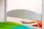 Etagenbett für Kinder 90 x 200 cm | Massivholz: Buche | Weiß Lackiert | umbaubar in 2 Einzelbetten | inkl. Rollroste Abbildung