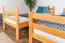 Stockbett für Kinder 90 x 190 cm | Massivholz: Buche | Natur Lackiert | umbaubar in 2 Einzelbetten | inkl. Rollroste Abbildung