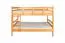 Stockbett für Jugendliche 140 x 200 cm | Massivholz: Buche | Natur Lackiert | umbaubar in 2 Einzelbetten | inkl. Rollroste Abbildung