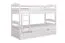 Etagenbett + Ausziehbett für Kinder 90 x 200 cm | Massivholz: Buche | Weiß Lackiert | inkl. Stauraum/Ausziehbett | umbaubar in 2 Einzelbetten | inkl. Rollroste Abbildung