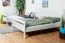 Etagenbett für Jugendliche 140 x 200 cm | Massivholz: Buche | Weiß Lackiert | umbaubar in 2 Einzelbetten | inkl. Rollroste Abbildung