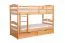90 x 200 cm Etagenbett mit Stauraum / 2 Schubladen für Jugendliche Massivholz: Buche | Natur Lackiert | umbaubar in 2 Einzelbetten | Premium-Qualität | inkl. Rollroste Abbildung