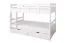 90 x 200 cm Etagenbett mit Stauraum / 2 Schubkästen für Kinder Massivholz: Buche | Weiß Lackiert | umbaubar in 2 Einzelbetten | Premium-Qualität | inkl. Rollroste Abbildung