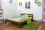 Kinderbett 140 x 200 cm | Massivholz: Kiefer | Nuss Lackiert | inkl. Rollrost Abbildung