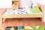 Kinderbett 80 x 200 cm | Massivholz: Kiefer | Natur Lackiert Abbildung