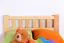 Kinderbett 90 x 200 cm | Massivholz: Kiefer | Natur Lackiert Abbildung