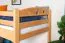 Stockbett für Kinder 90 x 190 cm | Massivholz: Buche | Natur Lackiert | umbaubar in 2 Einzelbetten | inkl. Rollroste Abbildung