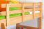 Etagenbett für Kinder 90 x 200 cm | Massivholz: Buche | Natur Lackiert | umbaubar in 2 Einzelbetten | inkl. Rollroste Abbildung