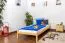 Kinderbett 90 x 200 cm | Massivholz: Kiefer | Natur Lackiert Abbildung